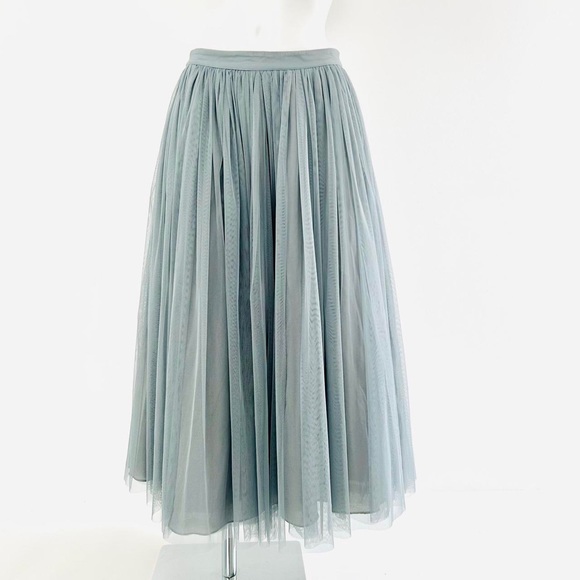 ASOS womens Tulle Midi Skirt UK 10 Dove Grey Tutu fairycore fairy glam - Picture 2 of 6